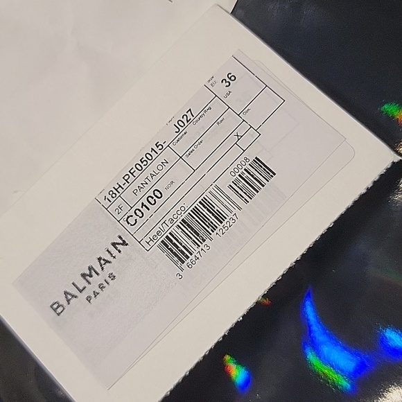 $1050 BALMAIN Holographic Pant Size 36 US 4 - Picture 8 of 13